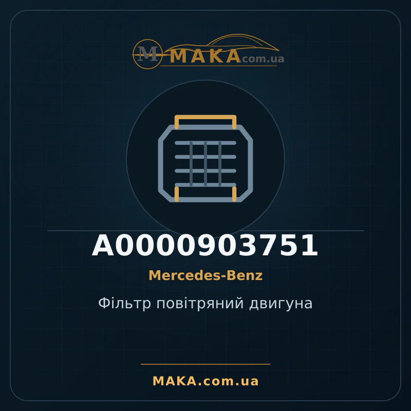 Фільтр повітряний двигуна A0000903751
