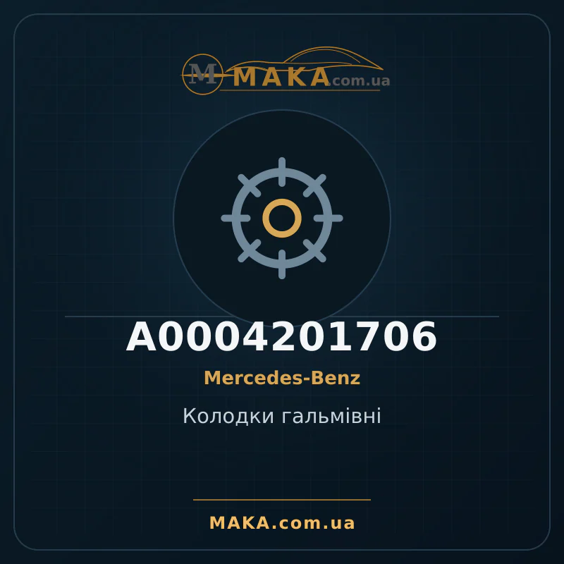 Тормозные колодки A0004201706