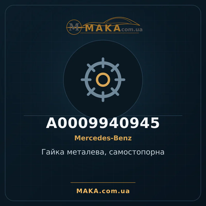 Металева гайка, самозатискна A0009940945