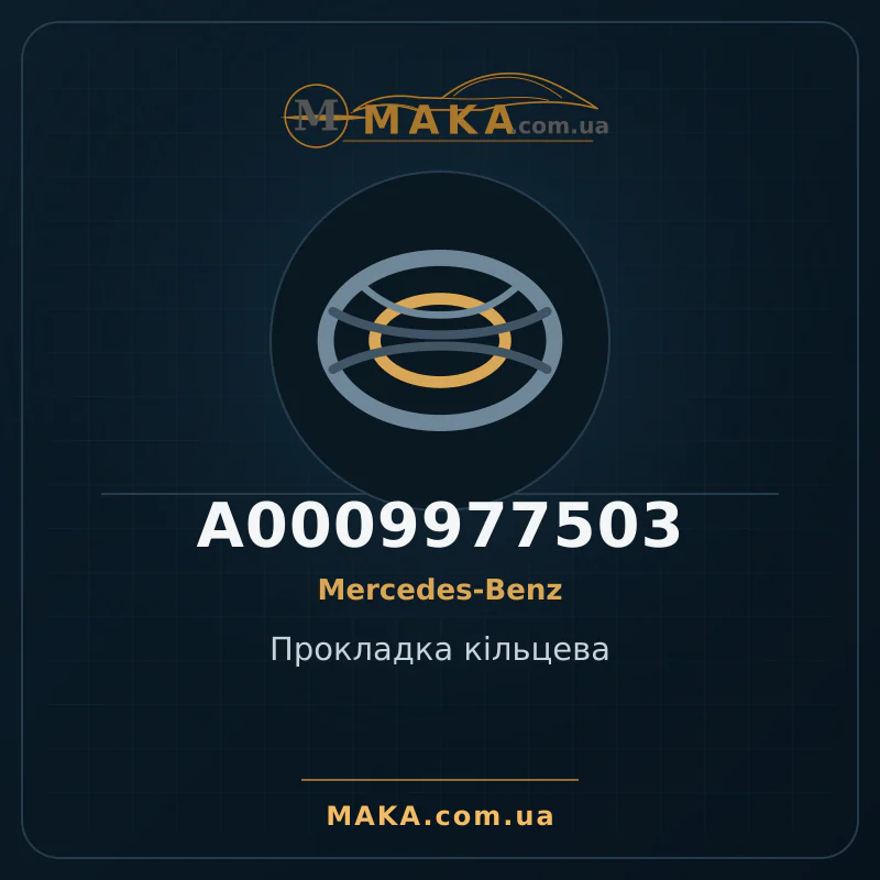 Прокладка кільцева A0009977503