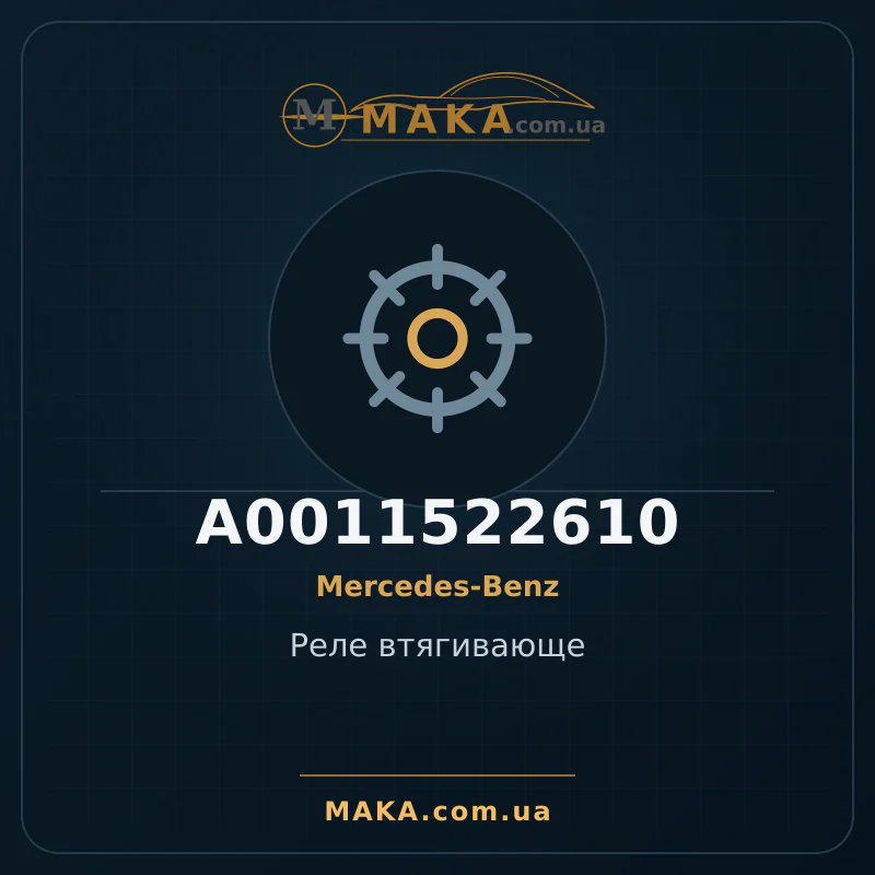 Реле втягувальне A0011522610