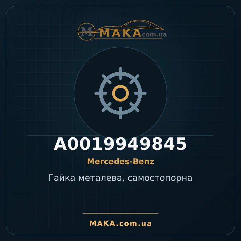 Металева гайка, самозатискна A0019949845