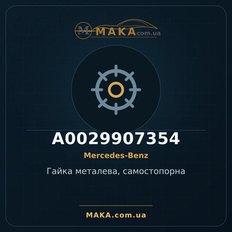 Металева гайка, самозатискна A0029907354
