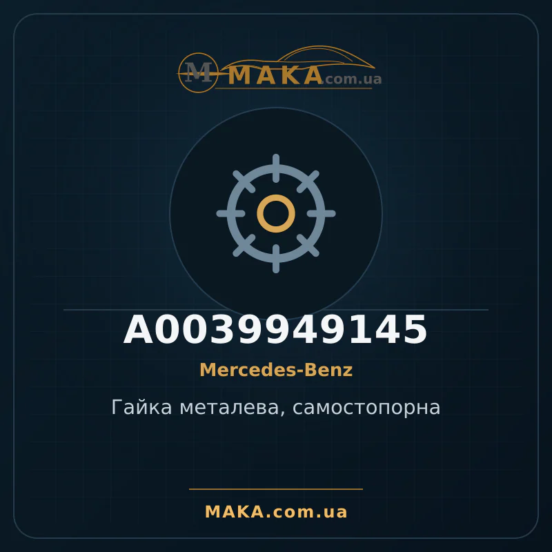 Металлическая гайка, самофиксирующаяся A0039949145