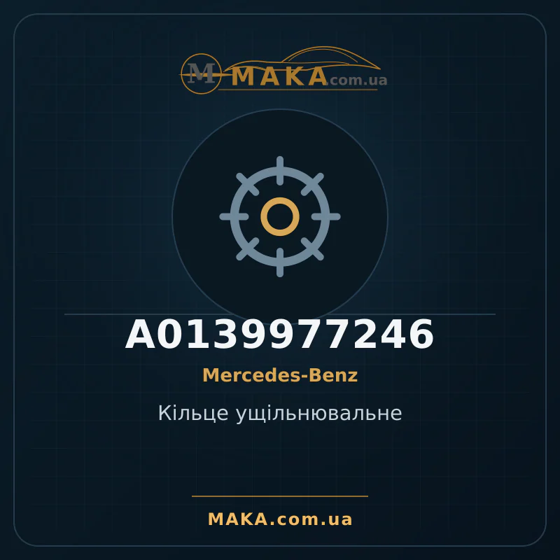 Кiльце ущiльнювальне A0139977246