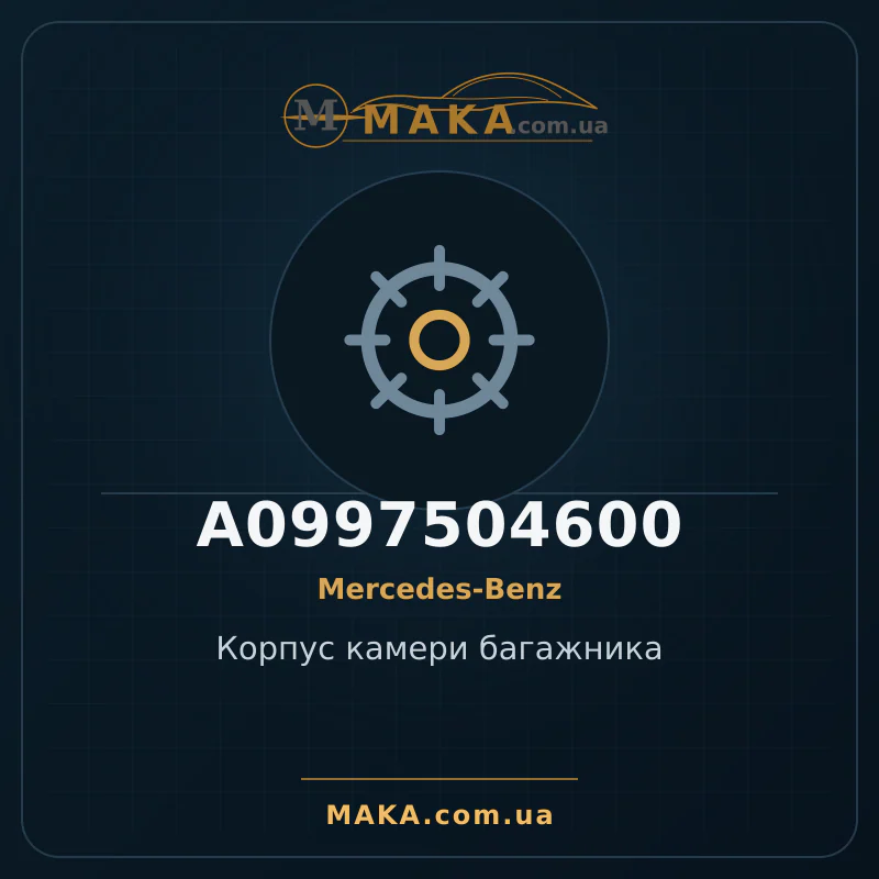 Корпус камери багажника A0997504600