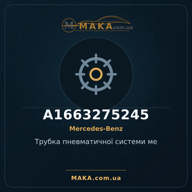 Трубка пневматичної системи ме A1663275245