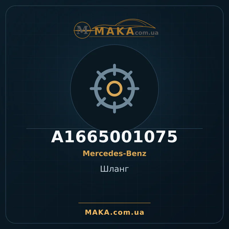 Шланг A1665001075