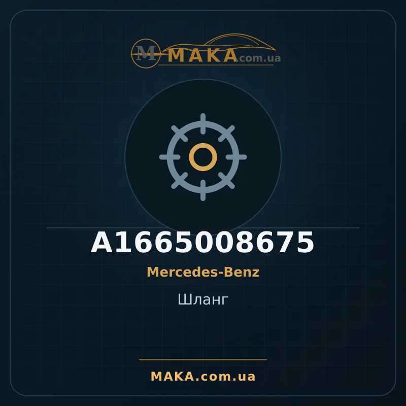 Шланг A1665008675