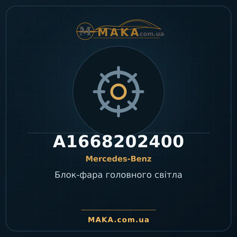 Блок-фара головного світла A1668202400