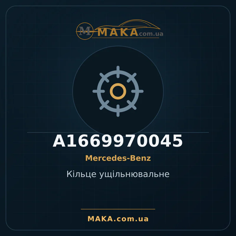 Уплотнительное кольцо A1669970045