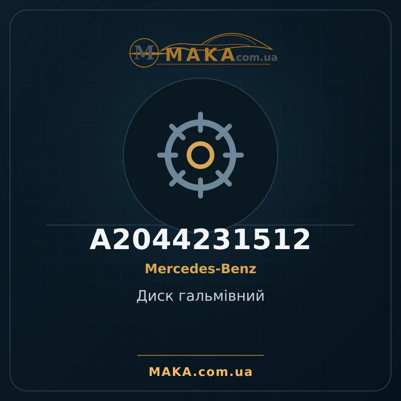 Диск гальмівний A2044231512