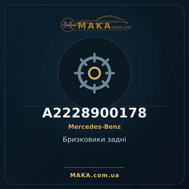 Бризковики задні A2228900178