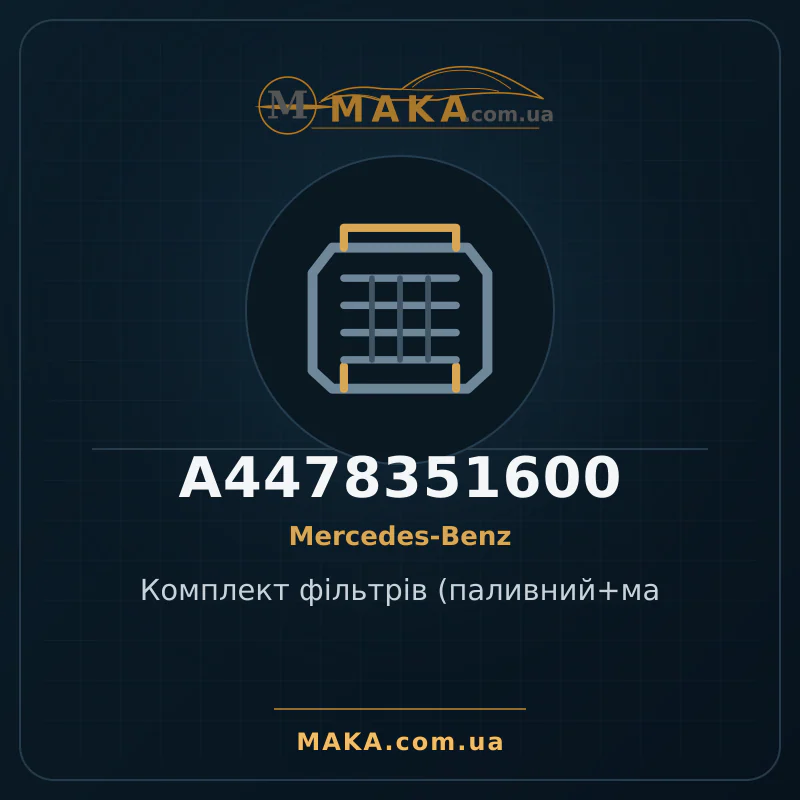 Комплект фільтрів (паливний+ма A4478351600