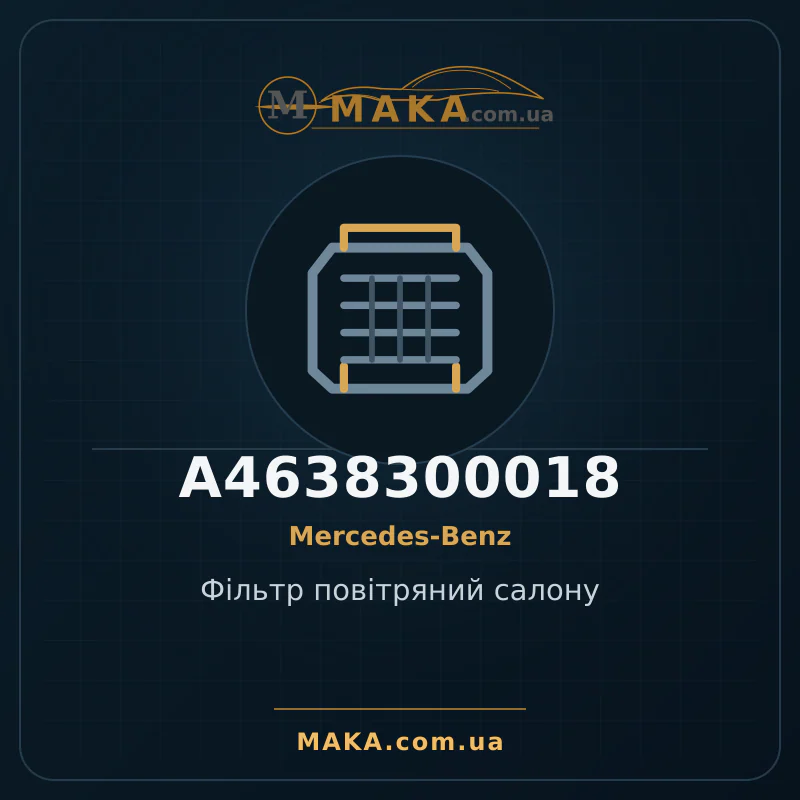 Фільтр повітряний салону A4638300018