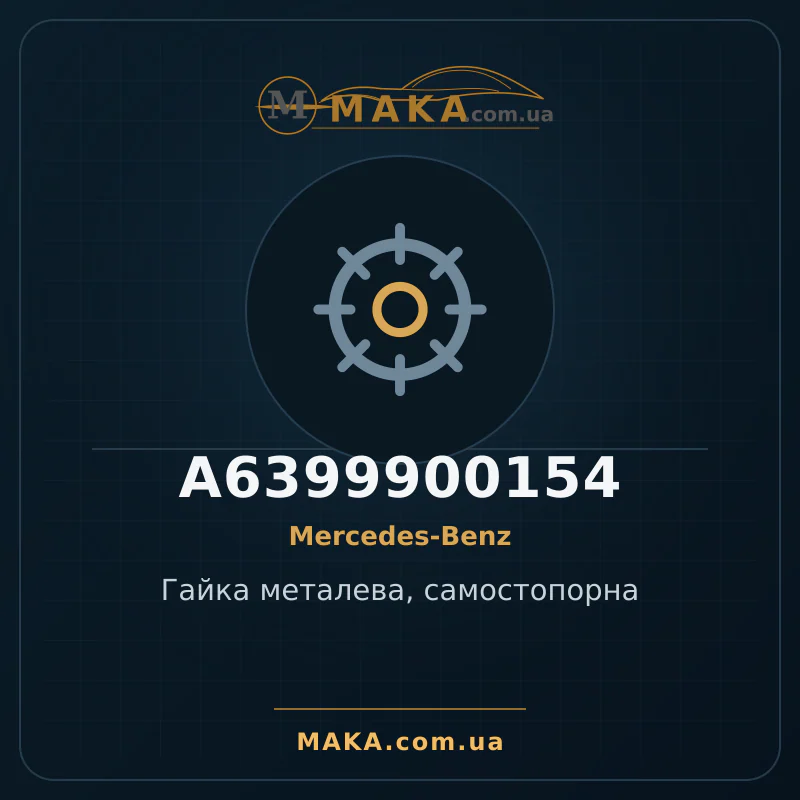 Металева гайка, самозатискна A6399900154