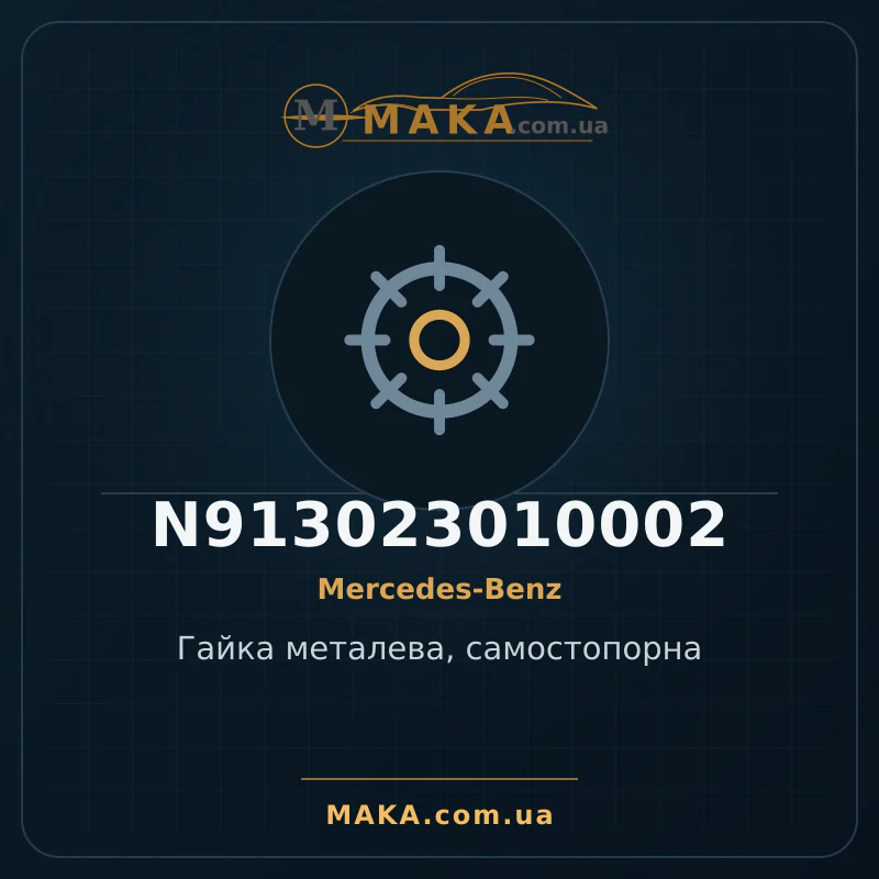Металева гайка, самозатискна N913023010002