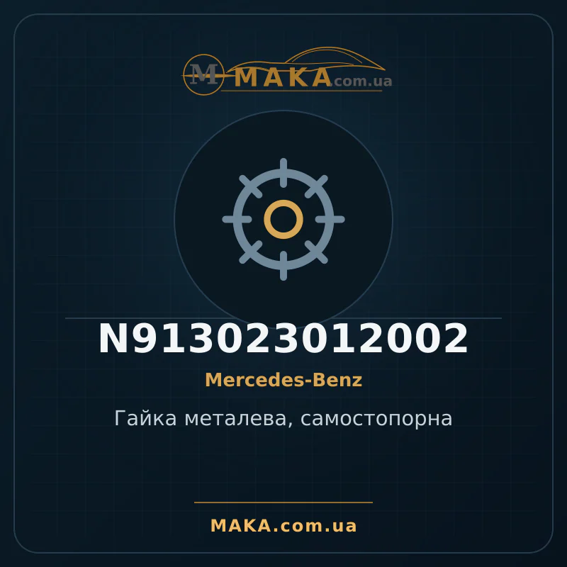 Металлическая гайка, самофиксирующаяся N913023012002